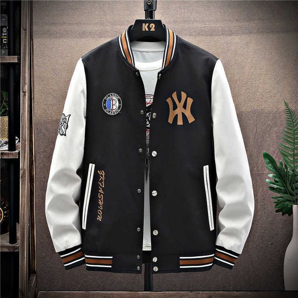 sports jacket trend new button casual coat round neck cardigan baseball uniform 2022 spring and autumn tide brand clothes, Black;brown
sports jacket trend new button casual coat round neck cardigan baseball uniform 2022 spring and autumn tide brand clothes, Black;brown