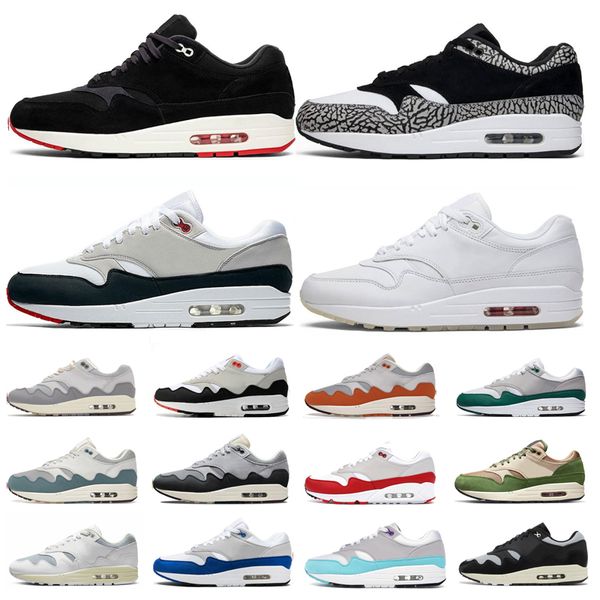 og 1 87 men women running shoes one 1s 87s night maroon black patta noise aqua saturn gold bred daisy mens trainers outdoor sports sneakers
og 1 87 men women running shoes one 1s 87s night maroon black patta noise aqua saturn gold bred daisy mens trainers outdoor sports sneakers