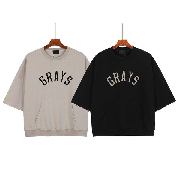 men's hoodies & season main line high street baseball flocking print short sleeve sweater, Black
men's hoodies & season main line high street baseball flocking print short sleeve sweater, Black