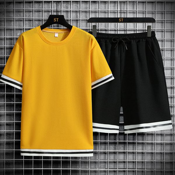men's tracksuits eaeovni summer mens shortsleeved casual two piece suit men tshirt and short pants set men sports tracksuit solid sweat, Gray
men's tracksuits eaeovni summer mens shortsleeved casual two piece suit men tshirt and short pants set men sports tracksuit solid sweat, Gray