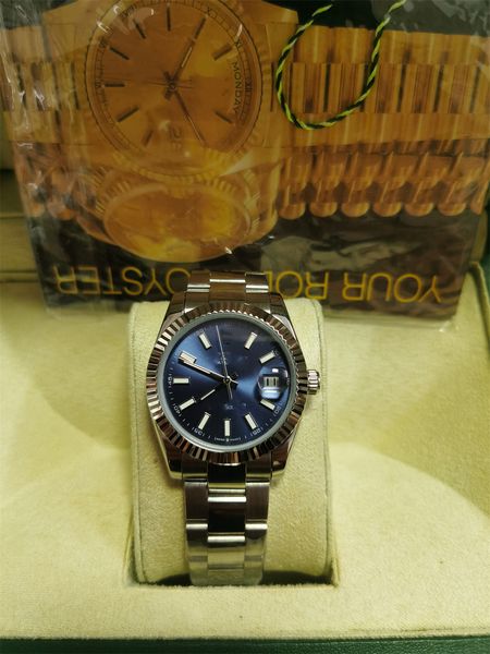 with original box mens luxury watches men wristwatches automatic fashion 41mm blue automatic mechanical ladies log watch 2813 stainless stee, Slivery;brown
with original box mens luxury watches men wristwatches automatic fashion 41mm blue automatic mechanical ladies log watch 2813 stainless stee, Slivery;brown