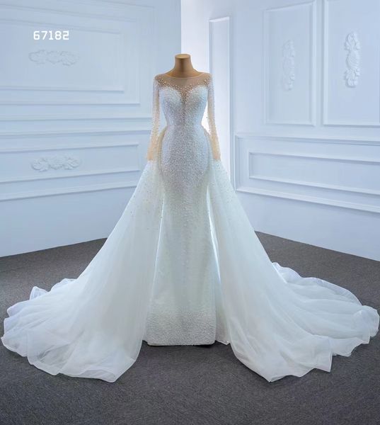 mermaid wedding dress princess long sleeve crystal lace dress robe elegant sweetheart sm67182, White
mermaid wedding dress princess long sleeve crystal lace dress robe elegant sweetheart sm67182, White