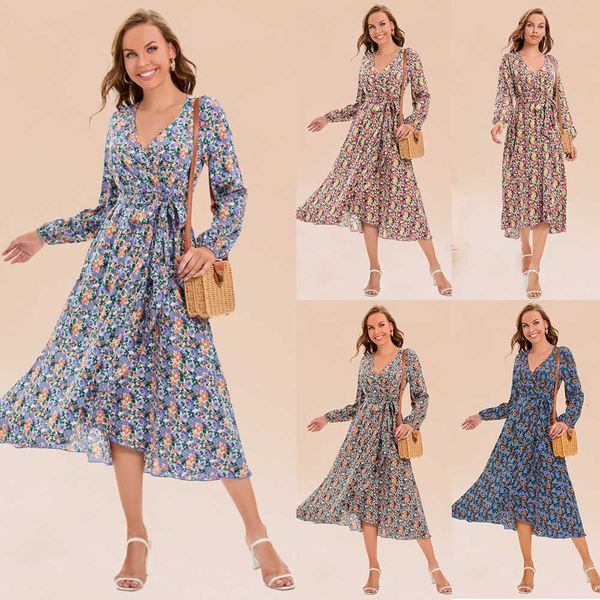 casual dress large size womens autumn winter vneck long sleeve tie temperament floral medium length, Black;gray
casual dress large size womens autumn winter vneck long sleeve tie temperament floral medium length, Black;gray