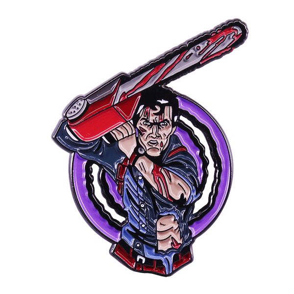 evil dead army of darkness hero ash enamel pin vintage 80s horror movie fans collection, Blue
evil dead army of darkness hero ash enamel pin vintage 80s horror movie fans collection, Blue