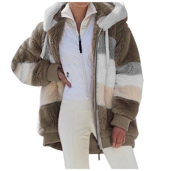 womens fur faux fur autumn winter faux fur womens coat hooded long sleeve cardigan zipper pockets loose patchwork striped fashion casual coa, Black
womens fur faux fur autumn winter faux fur womens coat hooded long sleeve cardigan zipper pockets loose patchwork striped fashion casual coa, Black