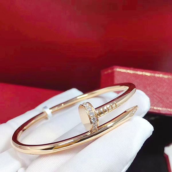 designer women's nail bracelet classic fashion bangle 18k gold girl valentine's day wedding love gift 316l stainless steel jewelry, Black
designer women's nail bracelet classic fashion bangle 18k gold girl valentine's day wedding love gift 316l stainless steel jewelry, Black