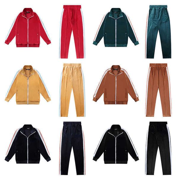 mens tracksuits designer suit palm jacket pants two-piece velvet material zipper cardigan jackets sweatpants men and women loose oversize sp, Gray
mens tracksuits designer suit palm jacket pants two-piece velvet material zipper cardigan jackets sweatpants men and women loose oversize sp, Gray