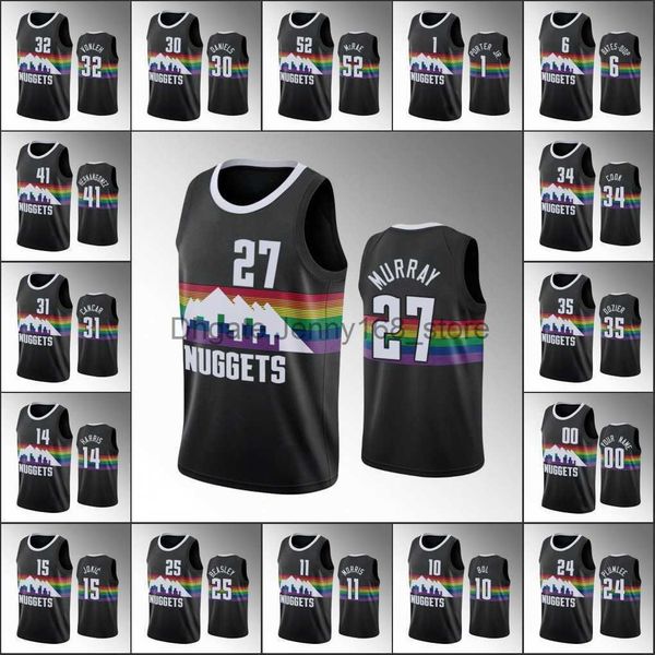 men screen print 75th denver nuggets''nikola''jokic michael porter jr. jamal murray will barton gary harris black custom, White;black
men screen print 75th denver nuggets''nikola''jokic michael porter jr. jamal murray will barton gary harris black custom, White;black