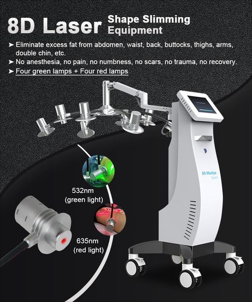 8d lipo laser machine body shaping slimming machines lipolaser fat removal weight loss beauty equipment home salon use body contouring 532nm
8d lipo laser machine body shaping slimming machines lipolaser fat removal weight loss beauty equipment home salon use body contouring 532nm