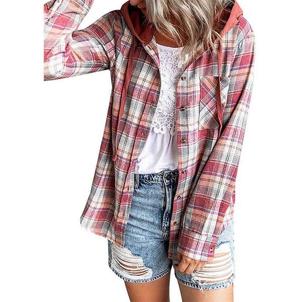 women's 2021 autumn winter new hooded sweater button casual shirt coat, White
women's 2021 autumn winter new hooded sweater button casual shirt coat, White