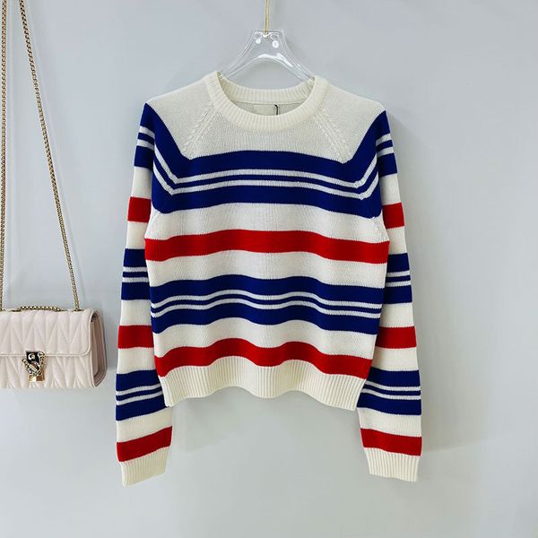 luxury women's sweaters for woman designer sweater round neck long sleeve trim waist western letter jacquard cashmere sweater, White;black
luxury women's sweaters for woman designer sweater round neck long sleeve trim waist western letter jacquard cashmere sweater, White;black