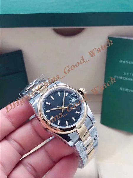 31mm watch of women yellow gold black dial smooth bezel lady date stainless steel strap automatic movement dress party gift wristwatches wit, Slivery;golden
31mm watch of women yellow gold black dial smooth bezel lady date stainless steel strap automatic movement dress party gift wristwatches wit, Slivery;golden