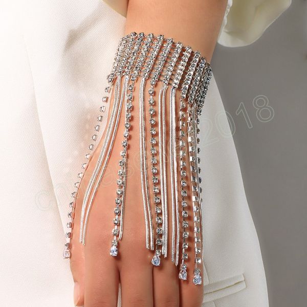 fashion bling long tassel rhinestone bracelet hand jewelry women bridal crystal statement bracelets wedding party gift, Golden;silver
fashion bling long tassel rhinestone bracelet hand jewelry women bridal crystal statement bracelets wedding party gift, Golden;silver