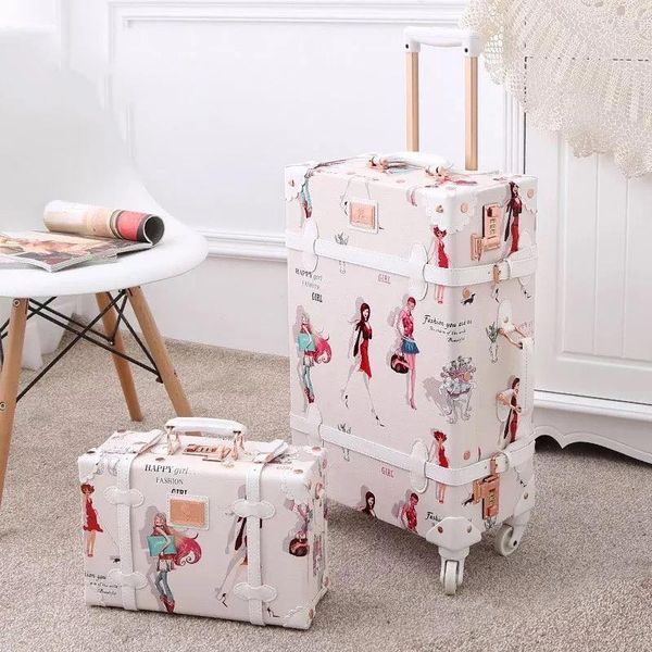 suitcases retro handmade set rolling luggage with cosmetic case girl cute travel trolley suitcase women fashion makeup
suitcases retro handmade set rolling luggage with cosmetic case girl cute travel trolley suitcase women fashion makeup