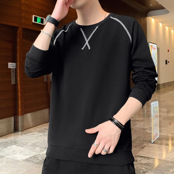 korean fashion clothing men autumn casual hoodie no hood streetwear slim fit sweatshirt, Black
korean fashion clothing men autumn casual hoodie no hood streetwear slim fit sweatshirt, Black
