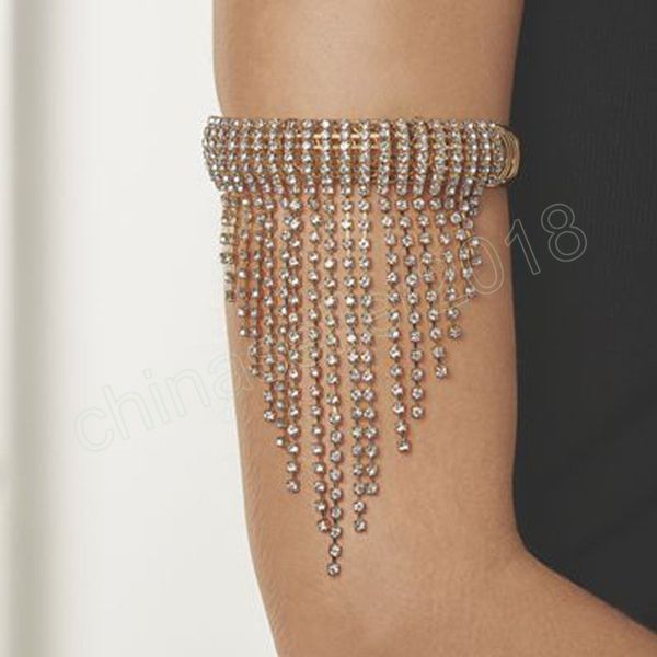 long tassel crystal bracelet for women upper arm full rhinestone bracelets bangles statement party prom jewelry, Golden;silver
long tassel crystal bracelet for women upper arm full rhinestone bracelets bangles statement party prom jewelry, Golden;silver