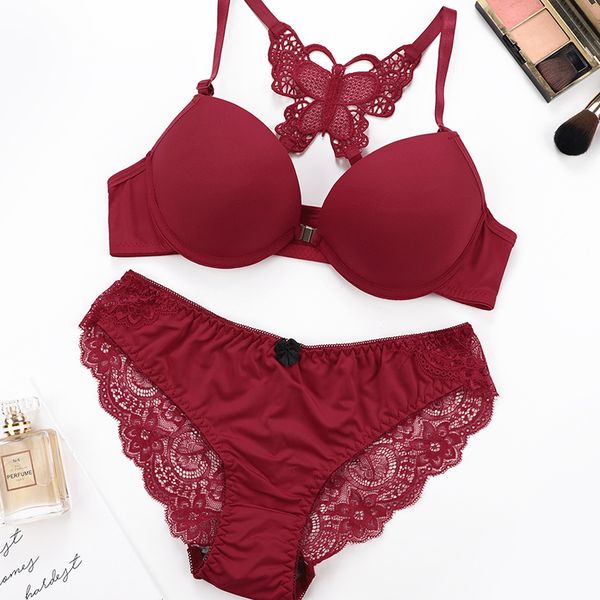 women's push-up front magnetic buckle bra set comfortable seamless high-elastic underwear short crop a2120., Red;black
women's push-up front magnetic buckle bra set comfortable seamless high-elastic underwear short crop a2120., Red;black