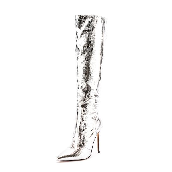 2022 women's boots autumn and winter new european american fashion super moving stone pattern high heel side zipper knee length boots, Black
2022 women's boots autumn and winter new european american fashion super moving stone pattern high heel side zipper knee length boots, Black