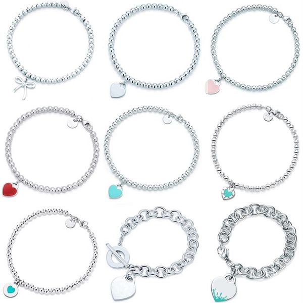 100% 925 sterling silver original heart pendant bracelet bracelet jewelry noble charm brand logo design give women high-end jewell2443, Black
100% 925 sterling silver original heart pendant bracelet bracelet jewelry noble charm brand logo design give women high-end jewell2443, Black
