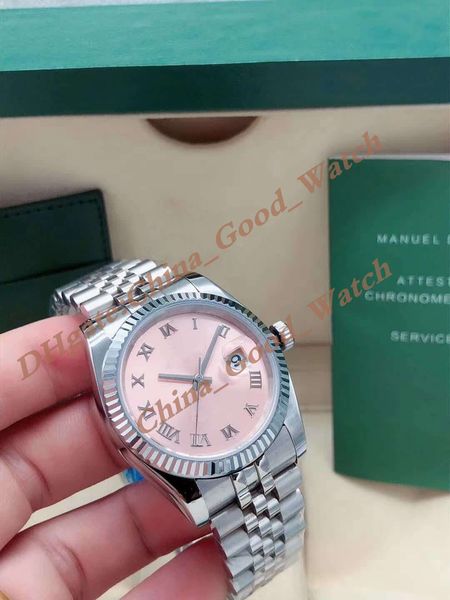 watch of women 31mm pink roman dial lady dress date stainless steel jubilee strap automatic movement sapphire party gift wristwatches watche, Slivery;golden
watch of women 31mm pink roman dial lady dress date stainless steel jubilee strap automatic movement sapphire party gift wristwatches watche, Slivery;golden
