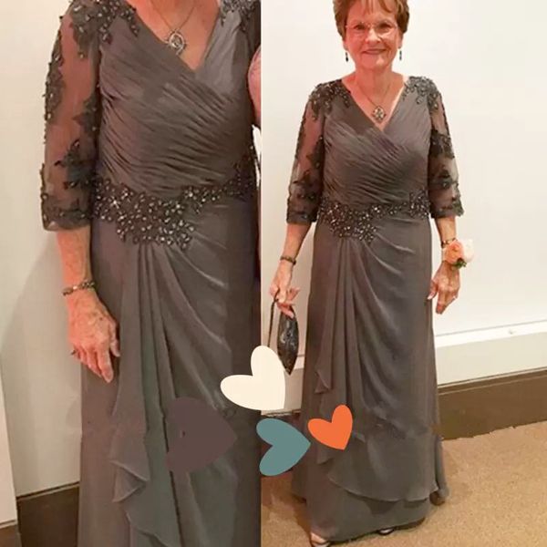lace beads pleat chiffon mother of the bride dress illusion half sleeves long wedding party gown, Black;red
lace beads pleat chiffon mother of the bride dress illusion half sleeves long wedding party gown, Black;red