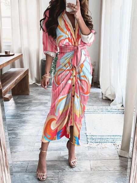 party dresses chic floral print belt shirt dress women ruched bodycon maxi dress office ladies casual vestido 2022 autumn elegant clothes t2, White;black
party dresses chic floral print belt shirt dress women ruched bodycon maxi dress office ladies casual vestido 2022 autumn elegant clothes t2, White;black
