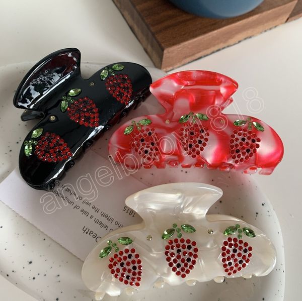 7.8cm fresh fruit and strawberry hair clip claw fashion sweet rhinestone acetate clmaps for woman girls, Slivery;white
7.8cm fresh fruit and strawberry hair clip claw fashion sweet rhinestone acetate clmaps for woman girls, Slivery;white