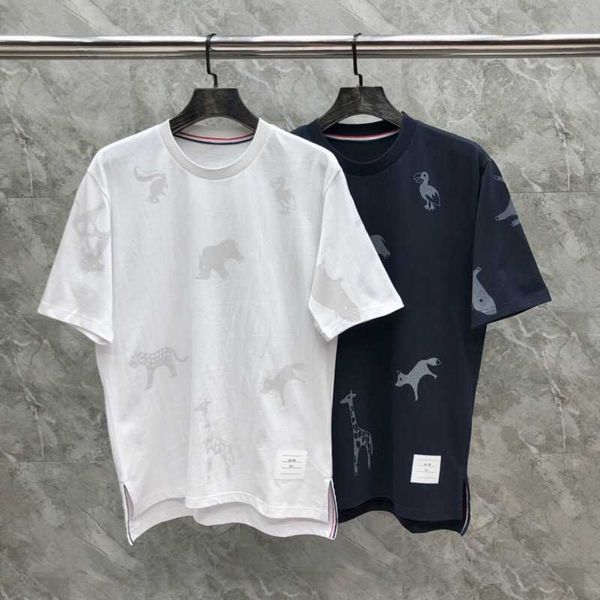 fashion brand tb thom men's t-shirts men women short sleeve casual clothing animal pattern summer o-neck cotton tees, White;black
fashion brand tb thom men's t-shirts men women short sleeve casual clothing animal pattern summer o-neck cotton tees, White;black