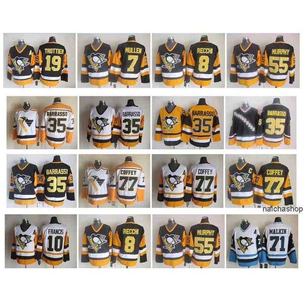 95 vintage pittsburgh penguins jersey 35 tom barrasso 7 joe mullen 8 mark recchi ron francis bryan trottier paul coffey larry murphy ccm nhl, Black
95 vintage pittsburgh penguins jersey 35 tom barrasso 7 joe mullen 8 mark recchi ron francis bryan trottier paul coffey larry murphy ccm nhl, Black