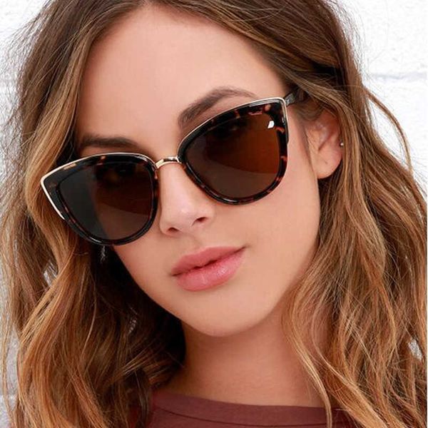 sunglasswomen s cat eye sunglasses luxury brand retro uv400, White;black