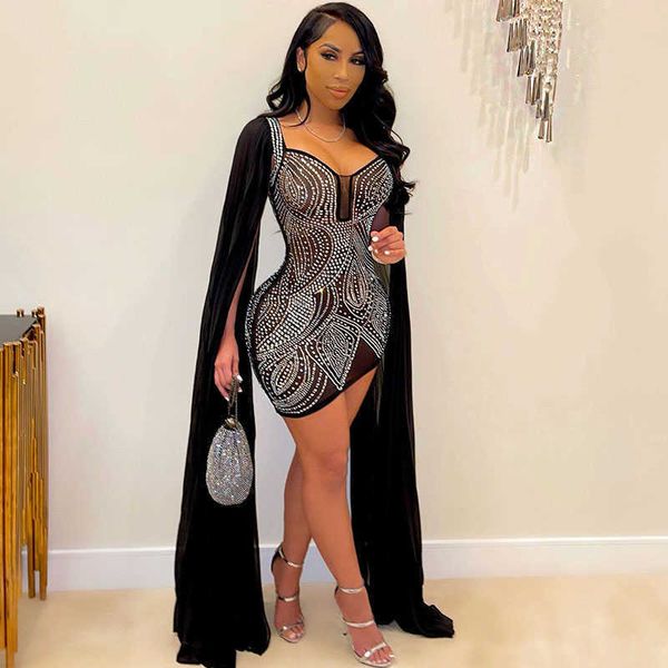 party dresses luxury sparkly rhinestone christmas dresses for women 2021 evening mesh sheer bodycon mini dress night party club birthday dre, White;black
party dresses luxury sparkly rhinestone christmas dresses for women 2021 evening mesh sheer bodycon mini dress night party club birthday dre, White;black
