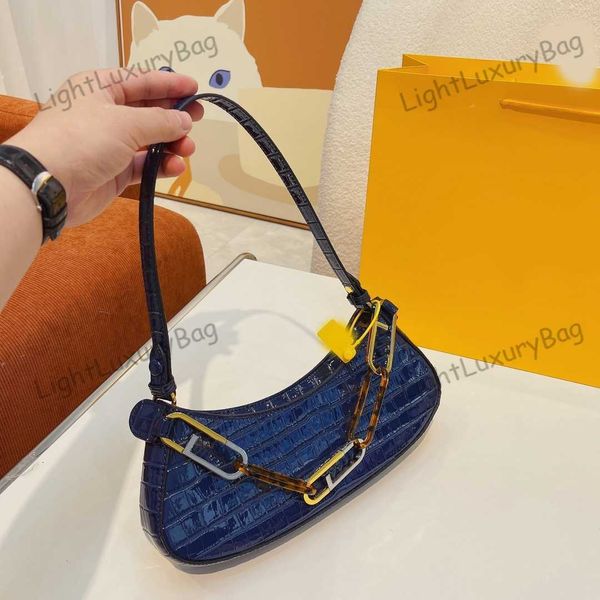 

personality lock chain shoulder bag designer alligator leather wallet temperament handbags for women classic famous brand 220206