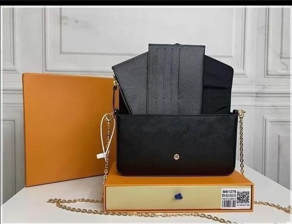 3 pcs/set wallets women embossing leather handbags womens messenger chain shoulder bag crossbody purse with box
3 pcs/set wallets women embossing leather handbags womens messenger chain shoulder bag crossbody purse with box
