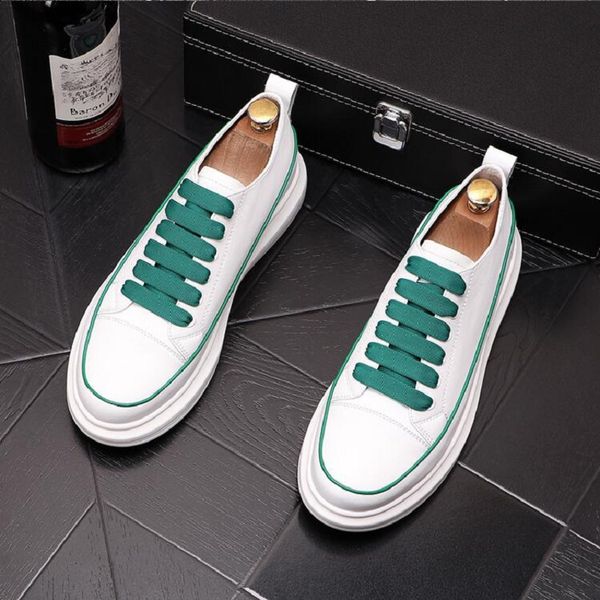 men leather designer platform casual shoes luxury sneakers hip hop board shoes loafers zapatillas hombre dh9, Black
men leather designer platform casual shoes luxury sneakers hip hop board shoes loafers zapatillas hombre dh9, Black