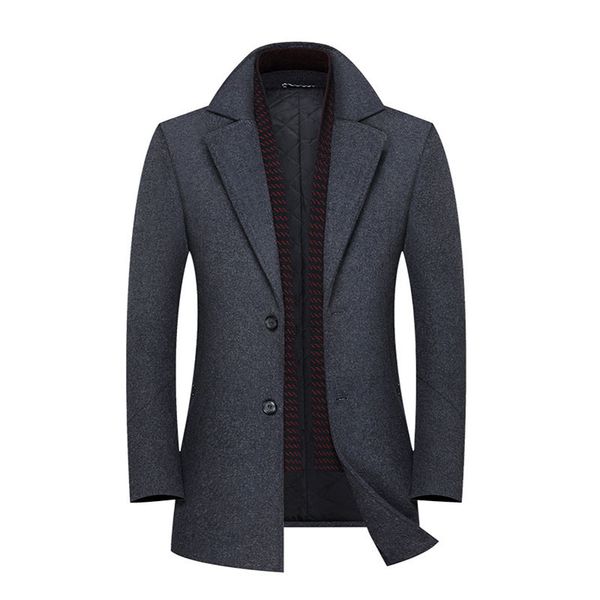 men's wool blends brand 467 wool coat men fashion scarf thick woolen jacket casual men winter overcoat long trench 220930, Black
men's wool blends brand 467 wool coat men fashion scarf thick woolen jacket casual men winter overcoat long trench 220930, Black