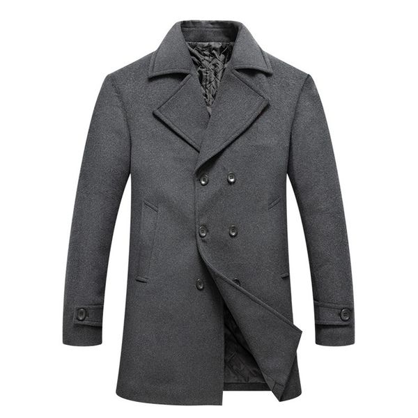 men's wool blends eu size winter wool coat men casual thick long trench double breasted business woolen jacket pea coat for men 220930, Black
men's wool blends eu size winter wool coat men casual thick long trench double breasted business woolen jacket pea coat for men 220930, Black