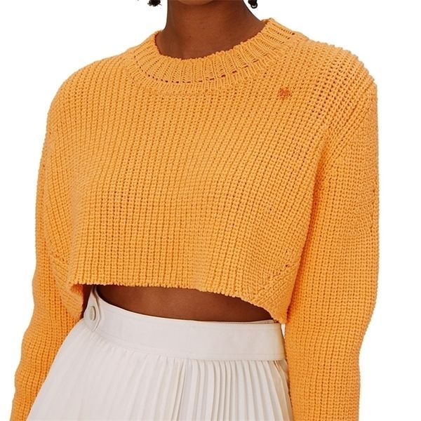 womens knits tees womens yellow short knitwear autumn longsleeved ladies allmatch fashion embroidered ultrashort pullover sweater 220930, White
womens knits tees womens yellow short knitwear autumn longsleeved ladies allmatch fashion embroidered ultrashort pullover sweater 220930, White