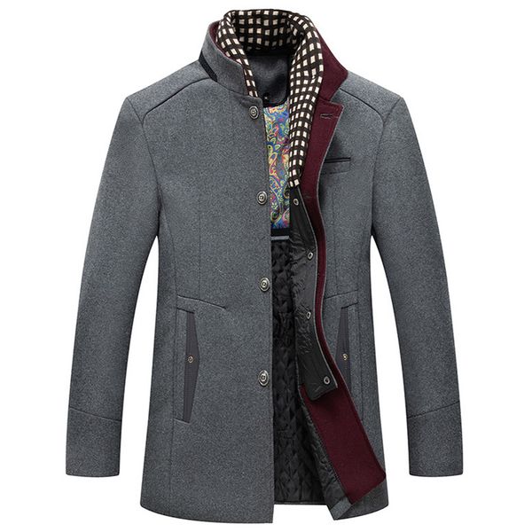 men's wool blends arrival men's wool coat winter fashion scarf collar windbreaker jacket business casual mens woolen coat thick ov, Black
men's wool blends arrival men's wool coat winter fashion scarf collar windbreaker jacket business casual mens woolen coat thick ov, Black
