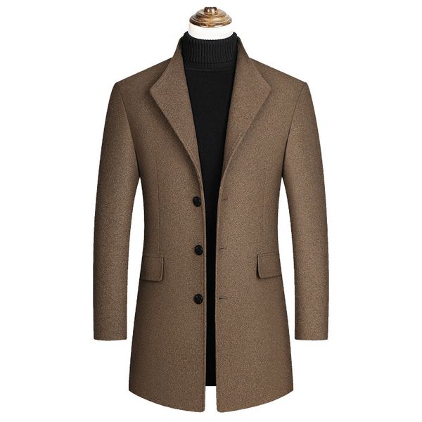 men's wool blends men's wool coats winter thick business casual jacket men single breasted trench slim fit woolen overcoat plus si, Black
men's wool blends men's wool coats winter thick business casual jacket men single breasted trench slim fit woolen overcoat plus si, Black