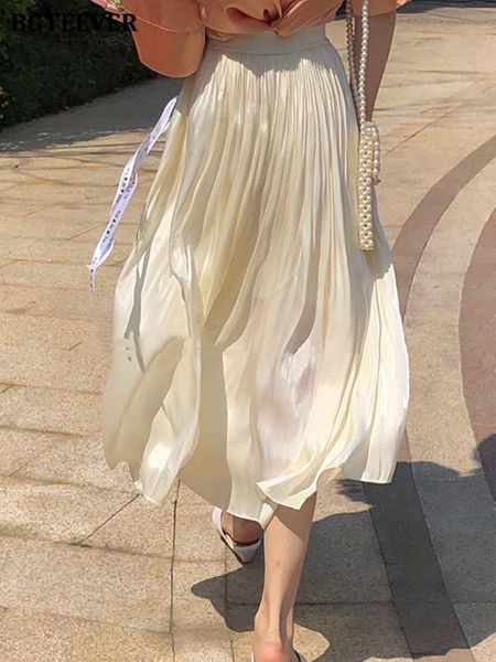 skirts bgteever elegant loose women pleated skirts 2022 spring summer elastic waist satin female a-line skirts, Black
skirts bgteever elegant loose women pleated skirts 2022 spring summer elastic waist satin female a-line skirts, Black