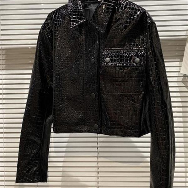 womens jackets sispell solid pu leather coats for women lapel long sleeve patchwork pocket casual loose temperament coat female autumn cloth, Black;brown
womens jackets sispell solid pu leather coats for women lapel long sleeve patchwork pocket casual loose temperament coat female autumn cloth, Black;brown
