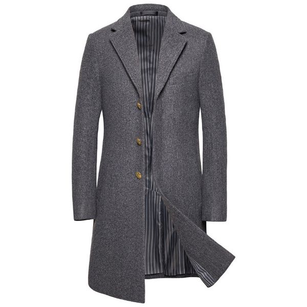 men's wool blends luxury wool coat men autumn winter single breasted long trench coat british style woolen jacket male brand clothing 5, Black
men's wool blends luxury wool coat men autumn winter single breasted long trench coat british style woolen jacket male brand clothing 5, Black