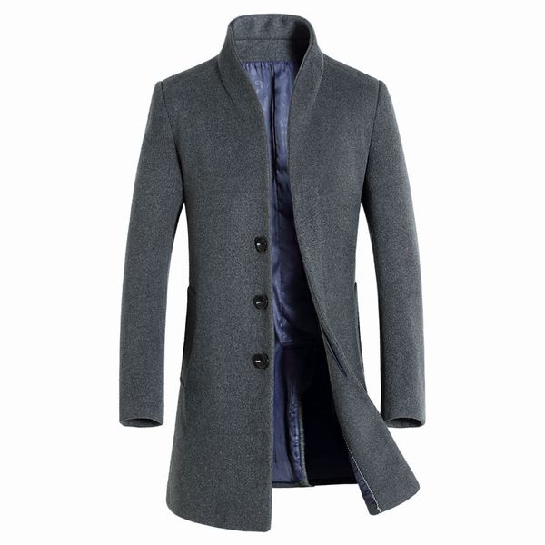 men's wool blends autumn winter british style solid men wool woolen jacket midlength men's slim fit trench coat business overcoat, Black
men's wool blends autumn winter british style solid men wool woolen jacket midlength men's slim fit trench coat business overcoat, Black