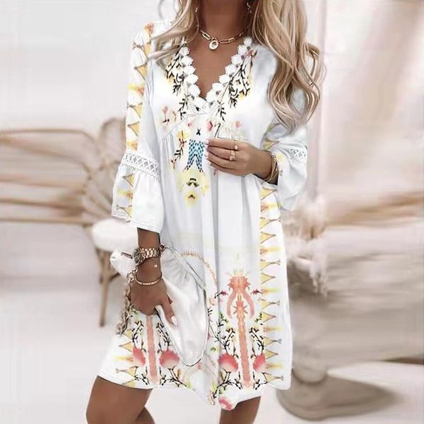 dresses vintage print trumpet sleeve boho beach dress women fashion lace patchwork v-neck party dresses lady loose a-line dress vestidos, Black;gray
dresses vintage print trumpet sleeve boho beach dress women fashion lace patchwork v-neck party dresses lady loose a-line dress vestidos, Black;gray