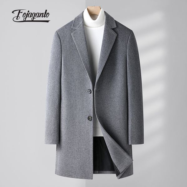 men's wool blends fojaganto men's wool blend coats autumn winter thickened warm long coat design wool blend coats for men 220930, Black
men's wool blends fojaganto men's wool blend coats autumn winter thickened warm long coat design wool blend coats for men 220930, Black