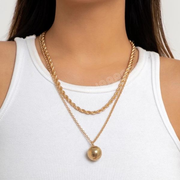 vintage big ball pendant long chain necklace for women classic layered twisted choker couples neck jewelry accessories, Silver
vintage big ball pendant long chain necklace for women classic layered twisted choker couples neck jewelry accessories, Silver