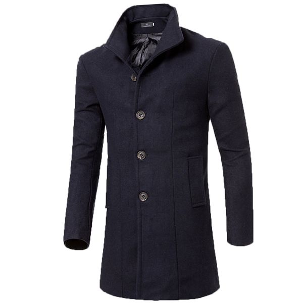 men's wool blends parklees autumn solid long coat men stylish windproof warm slim pocket mens trench casual daily streetwear 5colors 22, Black
men's wool blends parklees autumn solid long coat men stylish windproof warm slim pocket mens trench casual daily streetwear 5colors 22, Black