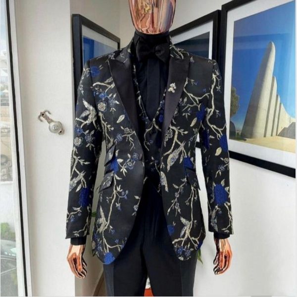 real p groom tuxedos black pattern men party business suits 3 piece prom blazer dress customize w1499, Black;gray
real p groom tuxedos black pattern men party business suits 3 piece prom blazer dress customize w1499, Black;gray