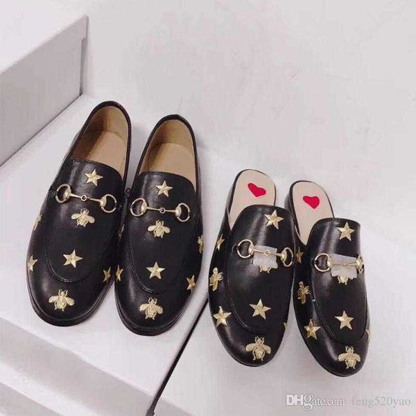 dress shoes lady shoes casual shoe men trample lazy loafers classic women flat designer 100% cowhide metal buckle leather letter mules, Black
dress shoes lady shoes casual shoe men trample lazy loafers classic women flat designer 100% cowhide metal buckle leather letter mules, Black