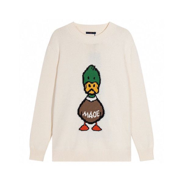 2022 men women fashion pullovers sweaters winter casual sweater green duck men loose knitted style round neck long sleeve, White;black
2022 men women fashion pullovers sweaters winter casual sweater green duck men loose knitted style round neck long sleeve, White;black